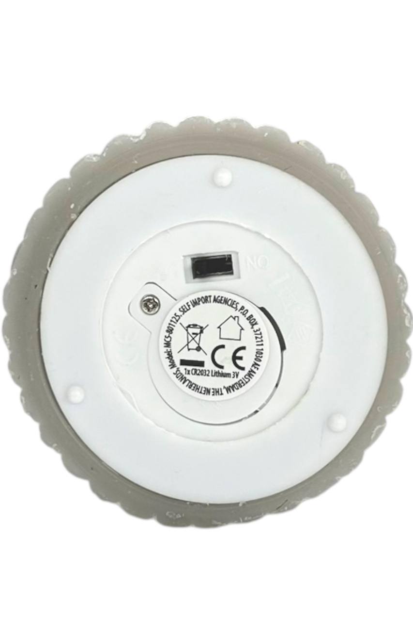 Оптом декоративна парафінова led свічка 17см сірий в асортименті - фото 3