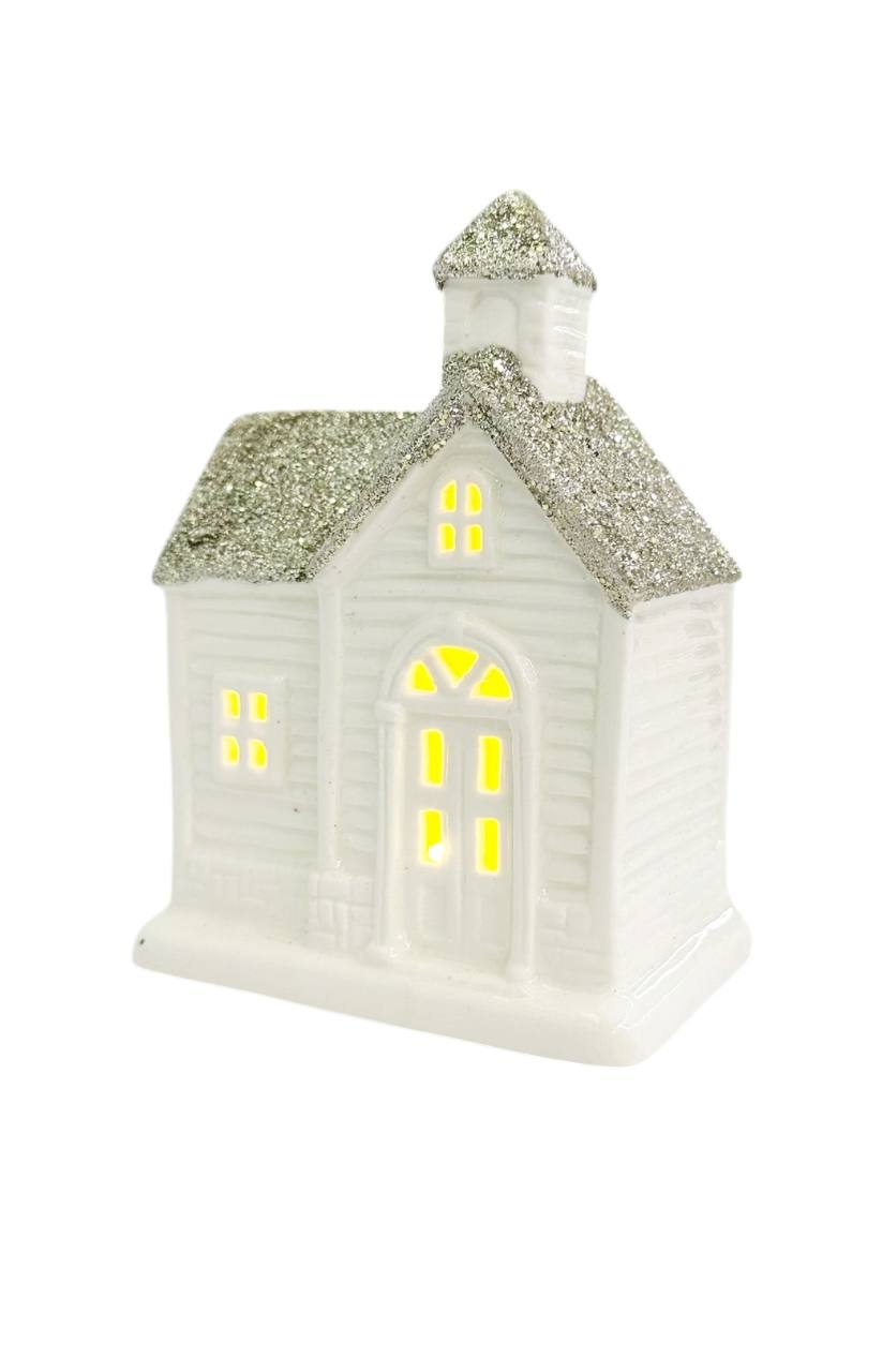 Оптом декоративний будиночок із led-підсвіткою (кераміка) м.3 - фото 2