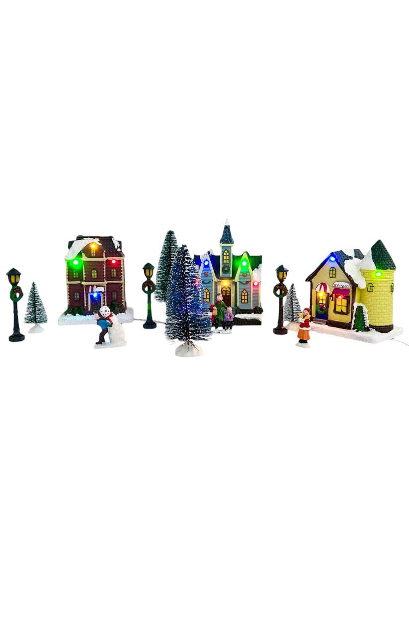 Оптом набір фігурок для різдвяної інсталяції із підсвічуванням (на батарейках) м.2 - фото 3