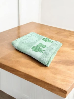 Оптом рушник 2* (напів махра) koloco м.88-354 м'ятний в асортименті - фото 1