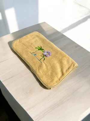 Оптом рушник 4* (мах\мікроф.) 3d koloco м.703-194 кремовий в асортименті - фото 1