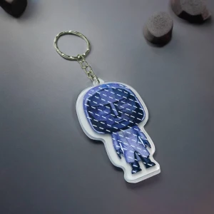 Оптом брелок "гра в кальмара" (пластик) м.2620 в-6,5 ш-4,5 синiй в асортименті - фото 1
