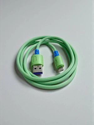 Оптом usb кабель для айфона м.15-1 салатовий в асортименті - фото 1