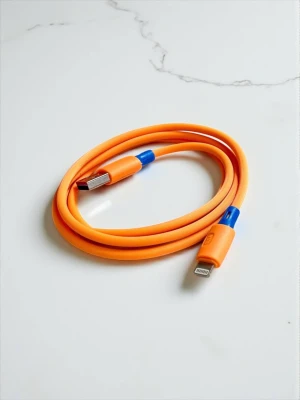 Оптом usb кабель для айфона м.15-1 помаранчевий в асортименті - фото 1