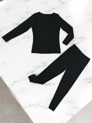 Оптом жіноча термобілизна boutique 1 уп. (4 шт) р.l-3xl чорний в асортименті - фото 1