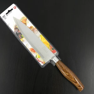 Оптом нож кухонный kitchen knife (деревянная ручка) 34см. м.а605 - фото 1