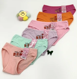 Оптом труси для дівчинки м.y9333 бавовна 1уп. 12шт р.s/m/l/xl - фото 1