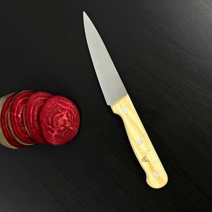 Оптовый нож кухонный (деревянная ручка) 24см. м.а587 - фото 1