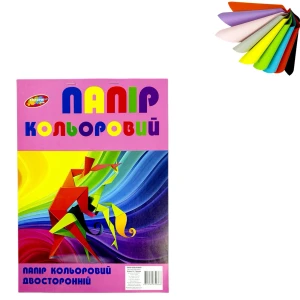 Оптом кольоровий папір двосторонній колориттон ф.а4 9 аркушів мбц-9дв - фото 1