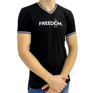 Оптом мужская футболка v-образная p 24311 (m l xl xl xxl) черный в ассортименте - фото 1