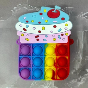 Оптом детская сумочка-игрушка pop it (силикон) м.хт208/2 в-10 д-8 ш-3 - фото 1