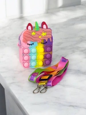 Оптом детская сумочка-игрушка pop it (силикон) м.хт203/1 в-10 д-8 ш-3,5 - фото 1
