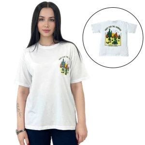 Оптом жіноча футболка (оверсайз) м.10 1уп.4шт р.s-m-l-xl білий в асортименті - фото 1