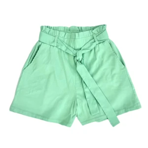 Оптом жіночі шорти (стрейч\котон) м.075 1уп 6шт р.28-29-30-31-32-33 св.зелений в асортименті - фото 1