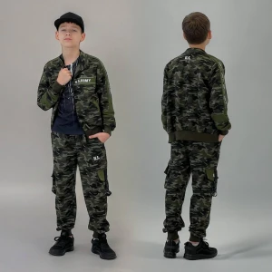 Оптом дитячий спортивний костюм 2-х нитка для хлопчика м.3 1уп 4шт р140/146/152/158 - фото 1