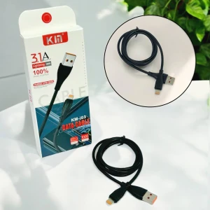 Оптом usb кабель lightning м.km-i03 чорний в асортименті - фото 1