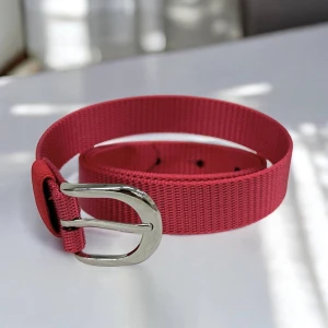 Оптом пояс классический (текстильный cotton) 2.5см.м.02 красный в ассортименте - фото 1