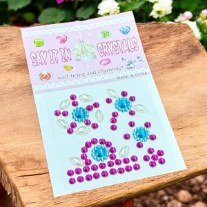 Оптом наліпки-стрази м.ywsm35#-16-1 в-9 ш-5 синiй в асортименті - фото 1