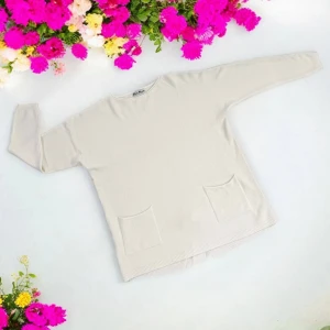 Оптом джемпер женский (батал) м.x3068 р.3xl/4xl молочный в ассортименте - фото 1