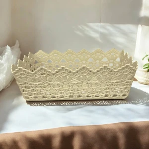Оптом корзина (пластик) 29,5*19,5 м.hl-1242 коричневий в асортименті - фото 1