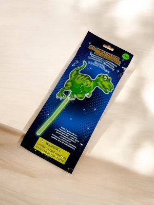 Оптом світлова неонова паличка dinosaur м.kll10200 зелений в асортименті - фото 1