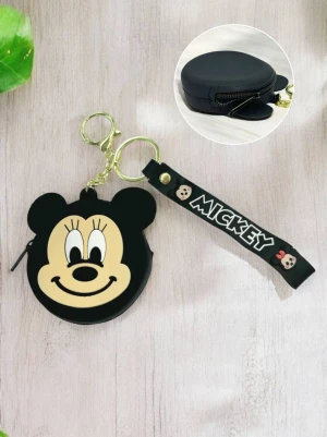 Оптом гаманець-брелок силіконовий Mickey м.2 | Гуртом брелок дитячий Міккі Маус та гаманець силіконовий маленького розміру - фото 1