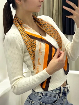Оптом жіноча хустинка fashion gewerly (шифон) 70*70 м.2/11 - фото 1