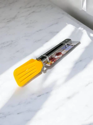 Оптом щипці кухонні food tongs (метал\пластик) жовтий в асортименті - фото 1
