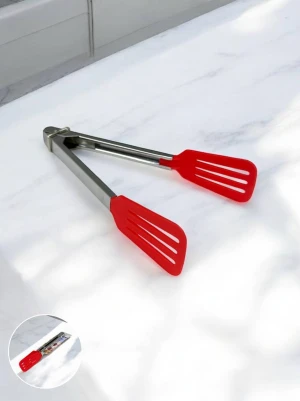 Оптом щипці кухонні food tongs (метал\пластик) червоний в асортименті - фото 1