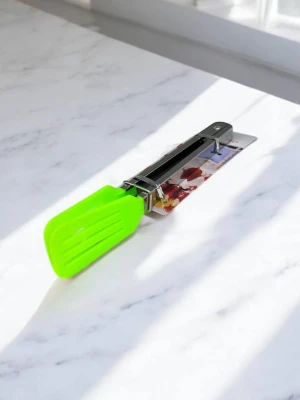 Оптом щипці кухонні food tongs (метал\пластик) зелений в асортименті - фото 1