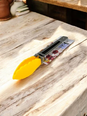 Оптом щипці кухонні food tongs (метал\пластик) м.2 жовтий в асортименті - фото 1