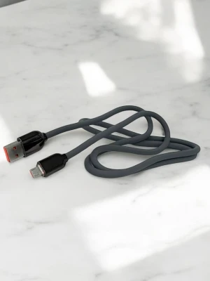 Оптом usb кабель micro fast charge сірий в асортименті - фото 1