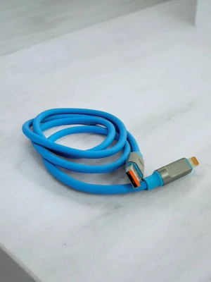 Оптом usb кабель для айфона lightning м.19 синий в ассортименте - фото 1