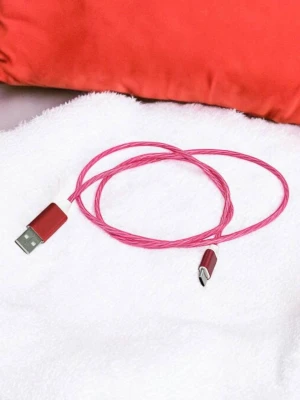 Оптом usb кабель type-c м.21 розовый в ассортименте в ассортименте - фото 1
