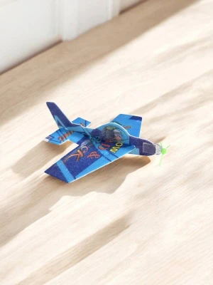 Оптовый игрушечный самолетик (пластик) fly back синий в ассортименте - фото 1