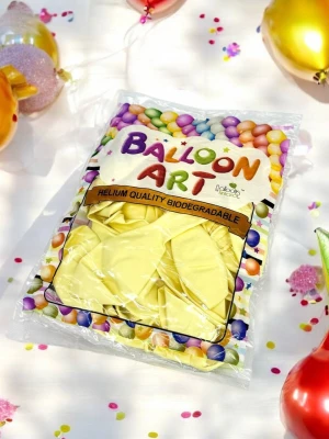 Оптом повітряні кульки balloon art набір 20шт. жовтий в асортименті - фото 1