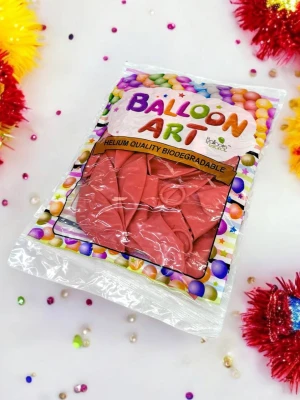 Оптом повітряні кульки balloon art набір 20шт. червоний в асортименті - фото 1