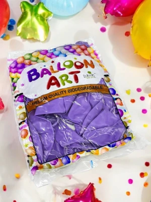 Оптом повітряні кульки balloon art набір 20шт. фiолетовий в асортименті - фото 1