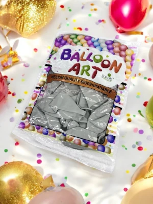 Оптом повітряні кульки balloon art набір 20шт. сірий в асортименті - фото 1