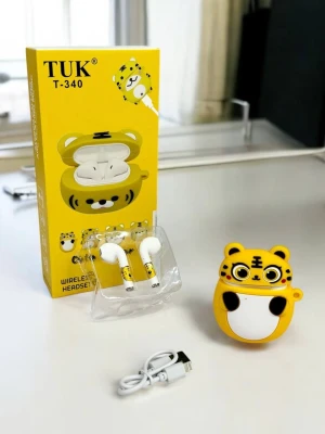 Оптом беспроводные bluetooth наушники с кейсом м.340-3 - фото 1