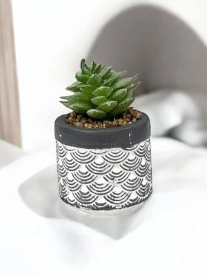 Оптом штучний міні-сукулент в горщику м.zs-02-04 - фото 1
