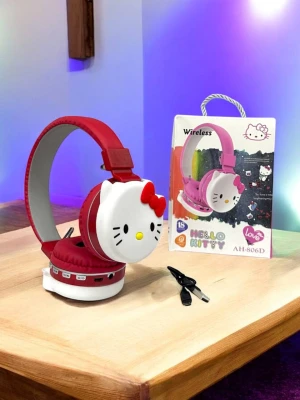 Оптом бездрот.bluetooth навушники hello kiti м.ан-806d червоний в асортименті - фото 1