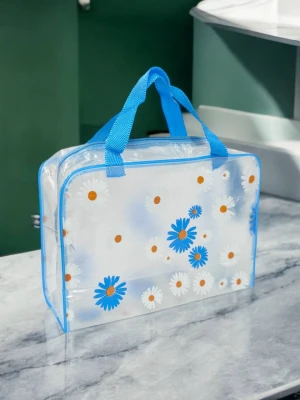 Оптом косметичка (силикон) 25*17*8 м.p605 синий в ассортименте - фото 1