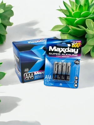Оптом батарейка maxday super alkaline м.aaa lr03 (блістер) 4шт - фото 1