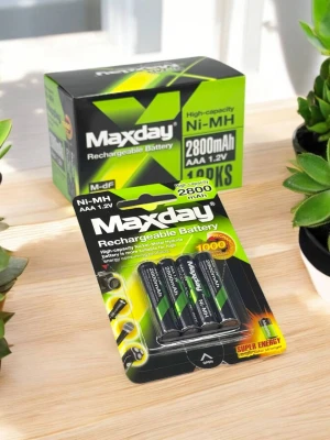 Оптом аккумуляторная батарея maxday ni-mh 2800mah м.aaa (блист) 4шт - фото 1