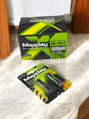 Оптом аккумуляторная батарея maxday ni-mh 4800mah м.aa (блист) 2шт - фото 1
