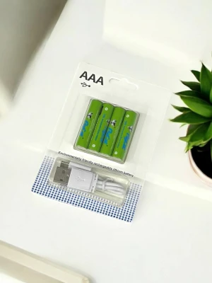 Оптом акумуляторна батарея з usb aaa (бліст) 4шт - фото 1