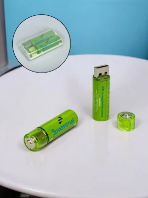 Оптом акумуляторна батарея з usb sharpstar aa 2000mwh 2шт - фото 1