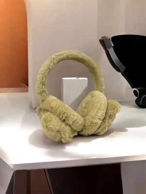 Оптом навушники (штучне хутро) м.4 бежевий в асортименті - фото 1