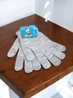 Оптом рукавиці-пальчата touch gloves (тонка в'язка)м.517-11 сірий в асортименті - фото 1